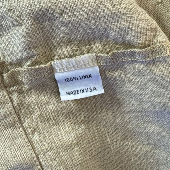 Bryn Walker Heavy Linen Jacket Women S EUC Button-Up Long Sleeve High Neck Beige - Picture 11 of 12